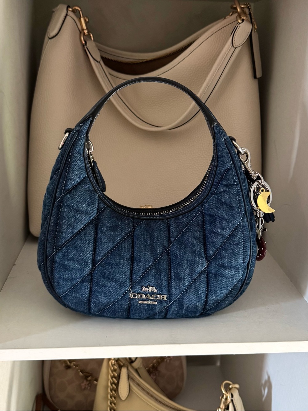 Coach Blue Denim Carmen Mini Crossbody Bag - Picture 4 of 6